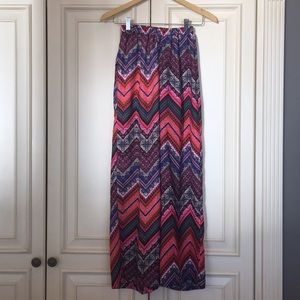 Multi colored wide flaired bottomed pants